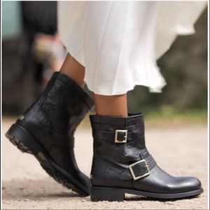 Jimmy Choo Youth Leather Biker Boots 